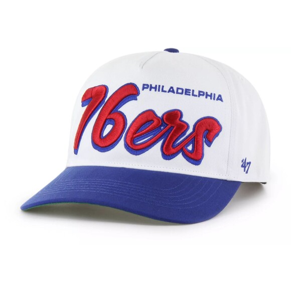 '47 ADULT NBA PHILADELPHIA 76ERS SHADOW HITCH ADJUSTABLE HAT ONE SIZE BASKETBALL - Picture 2 of 3